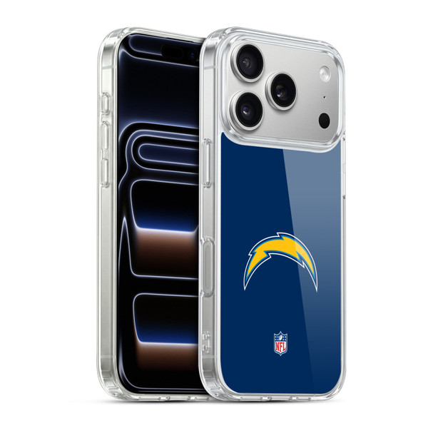 NFL Los Angeles Chargers Logo Plain Soft Gel Case for Apple iPhone 17 Pro