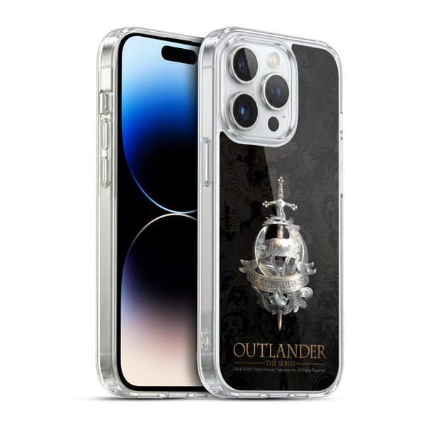 Outlander Seals And Icons Fraser Brooch Soft Gel Case for Apple iPhone 14 Pro & MagSafe