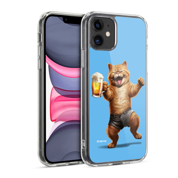 P.D. Moreno Furry Fun Artwork Cat Beer Soft Gel Case for Apple iPhone 11