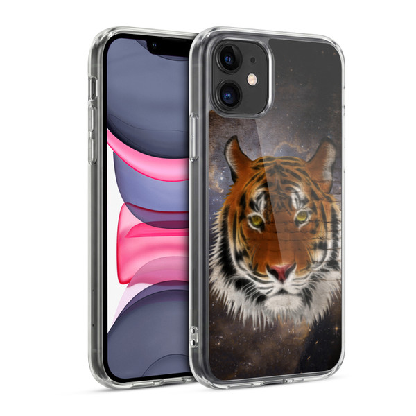 Simone Gatterwe Animals 2 Abstract Tiger Soft Gel Case for Apple iPhone 11