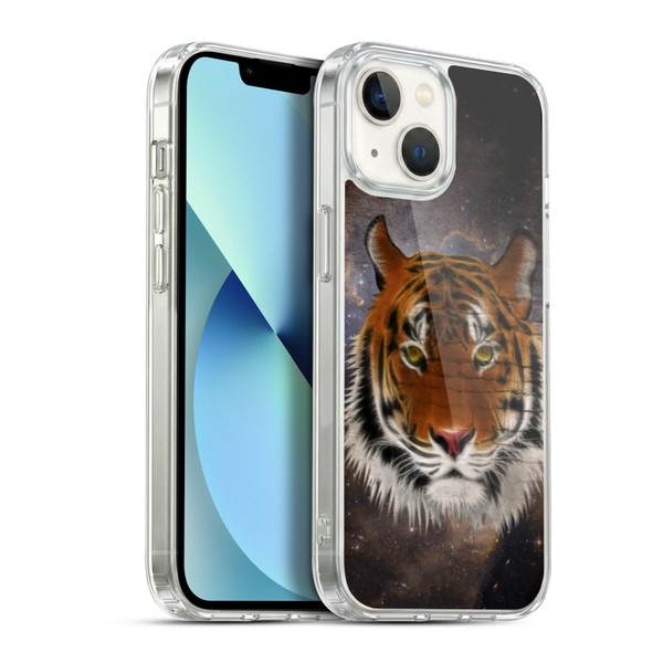 Simone Gatterwe Animals 2 Abstract Tiger Soft Gel Case for Apple iPhone 13
