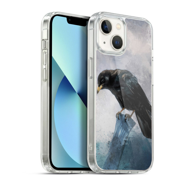 Simone Gatterwe Animals 2 Black Crow Soft Gel Case for Apple iPhone 13