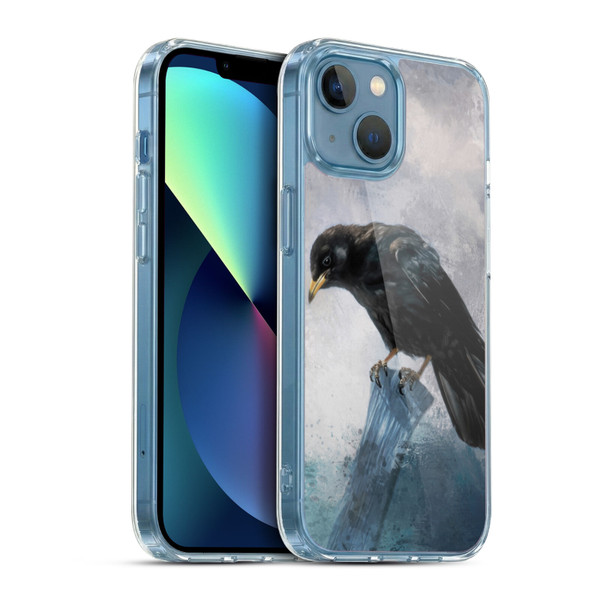 Simone Gatterwe Animals 2 Black Crow Soft Gel Case for Apple iPhone 13 Mini & MagSafe
