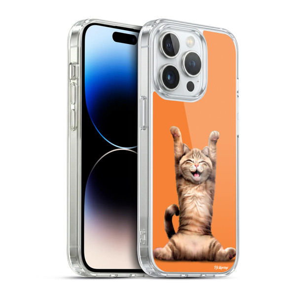 P.D. Moreno Furry Fun Artwork Happy Cat Soft Gel Case for Apple iPhone 14 Pro & MagSafe