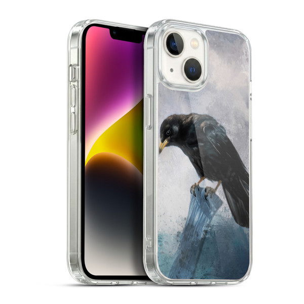 Simone Gatterwe Animals 2 Black Crow Soft Gel Case for Apple iPhone 14
