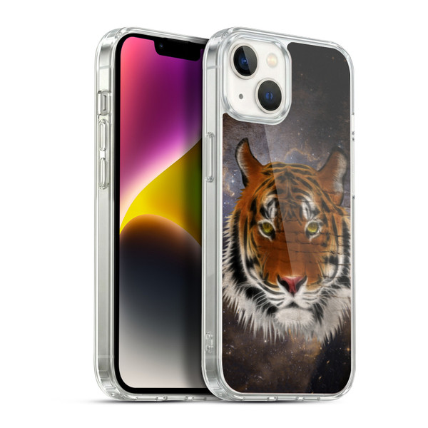 Simone Gatterwe Animals 2 Abstract Tiger Soft Gel Case for Apple iPhone 14 Plus & MagSafe