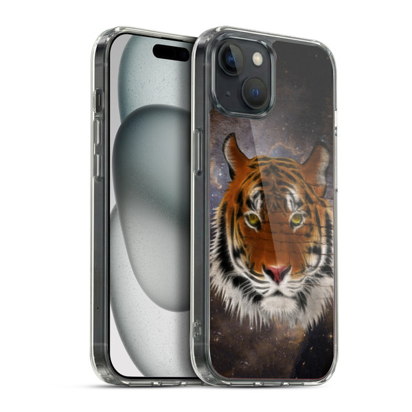 Simone Gatterwe Animals 2 Abstract Tiger Soft Gel Case for Apple iPhone 15 Plus & MagSafe