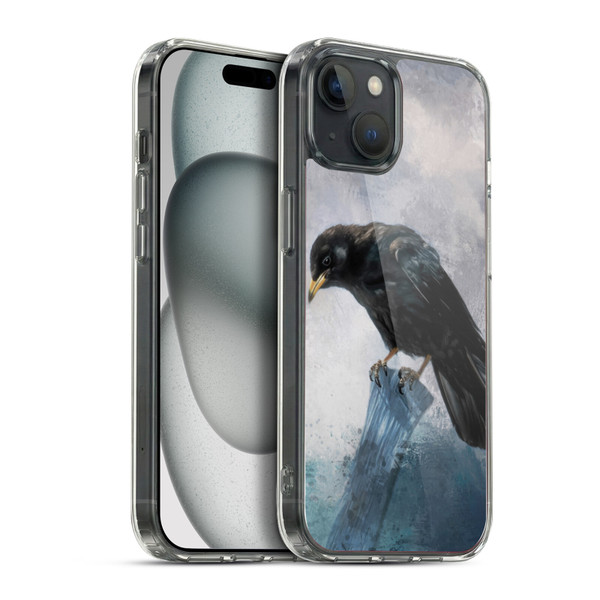 Simone Gatterwe Animals 2 Black Crow Soft Gel Case for Apple iPhone 15 Plus & MagSafe
