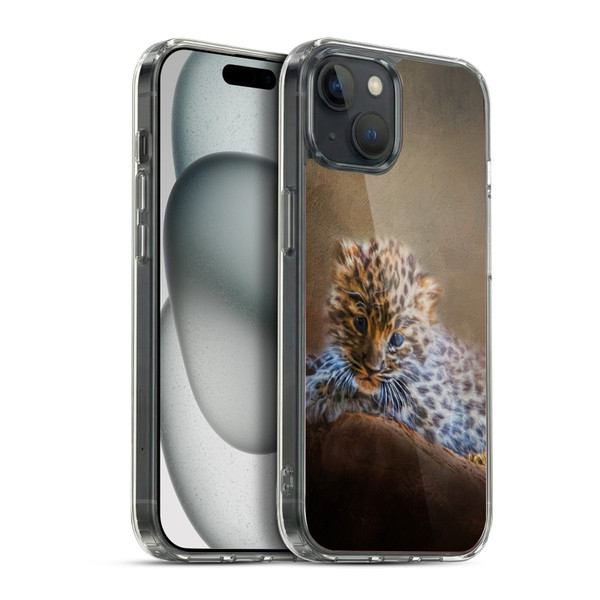 Simone Gatterwe Animals 2 Leopard Cub Soft Gel Case for Apple iPhone 15 Plus & MagSafe
