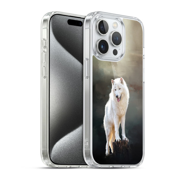 Simone Gatterwe Animals 2 Arctic Wolf Soft Gel Case for Apple iPhone 15 Pro & MagSafe