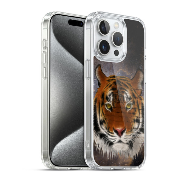 Simone Gatterwe Animals 2 Abstract Tiger Soft Gel Case for Apple iPhone 15 Pro & MagSafe