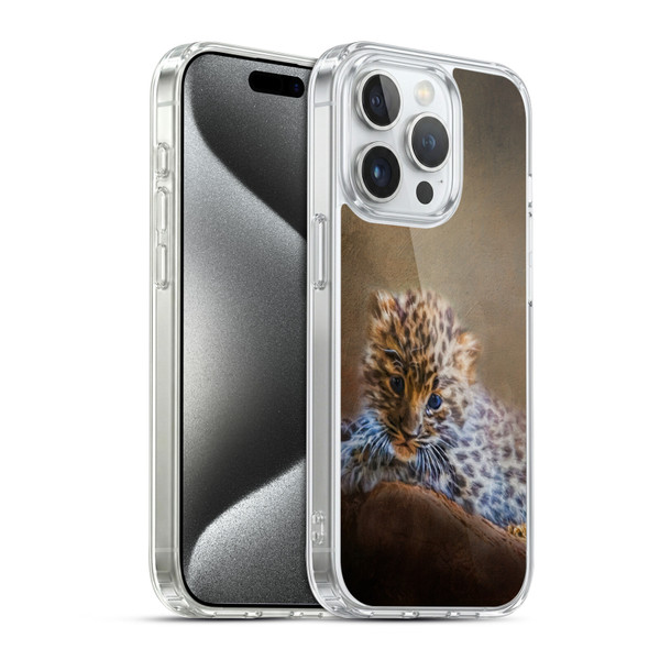 Simone Gatterwe Animals 2 Leopard Cub Soft Gel Case for Apple iPhone 15 Pro & MagSafe