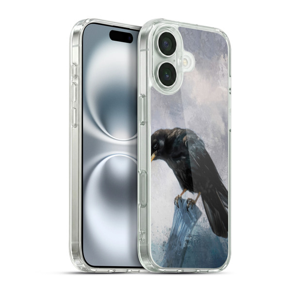 Simone Gatterwe Animals 2 Black Crow Soft Gel Case for Apple iPhone 16 Plus & MagSafe
