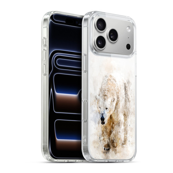 Simone Gatterwe Animals 2 Abstract Polar Bear Soft Gel Case for Apple iPhone 17 Pro Max