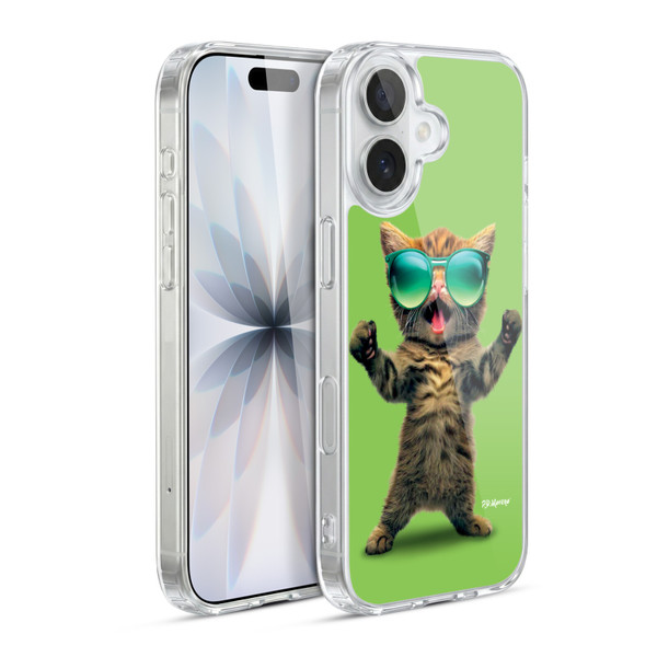 P.D. Moreno Furry Fun Artwork Cat Sunglasses Soft Gel Case for Apple iPhone 17