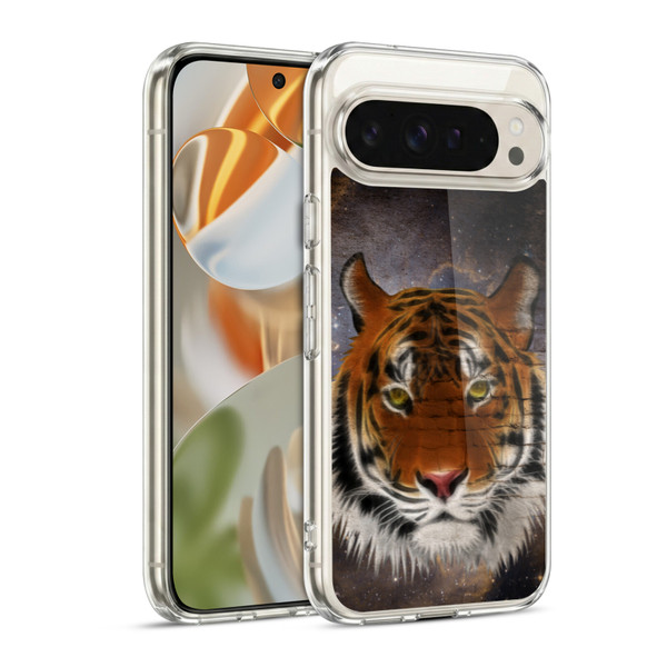 Simone Gatterwe Animals 2 Abstract Tiger Soft Gel Case for Google Pixel 9 / Pixel 9 Pro