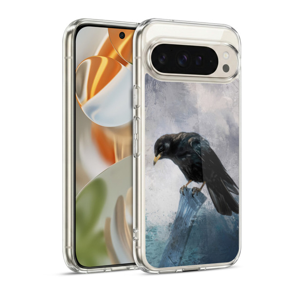 Simone Gatterwe Animals 2 Black Crow Soft Gel Case for Google Pixel 9 / Pixel 9 Pro