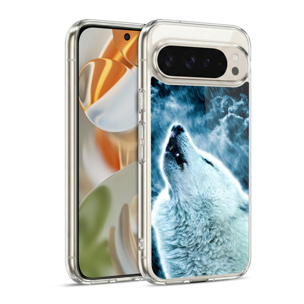 Simone Gatterwe Animals 2 Howling Wolf Soft Gel Case for Google Pixel 9 / Pixel 9 Pro
