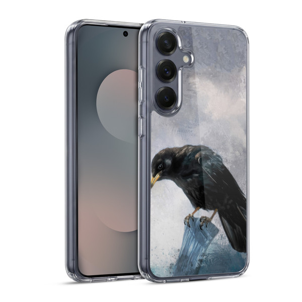 Simone Gatterwe Animals 2 Black Crow Soft Gel Case for Samsung Galaxy S25 & MagSafe
