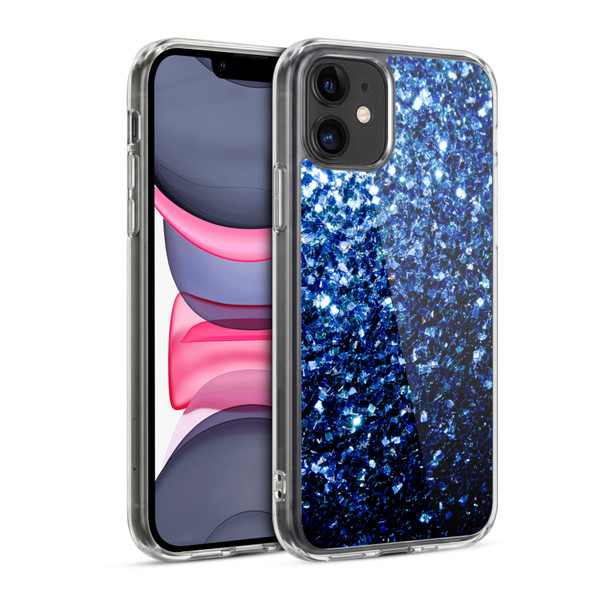 PLdesign Glitter Sparkles Dark Blue Soft Gel Case for Apple iPhone 11