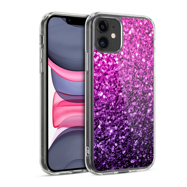 PLdesign Glitter Sparkles Purple Pink Soft Gel Case for Apple iPhone 11