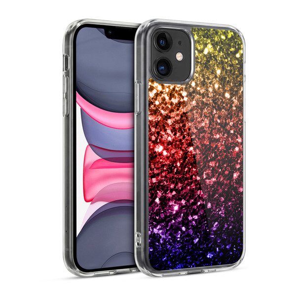 PLdesign Glitter Sparkles Rainbow Soft Gel Case for Apple iPhone 11
