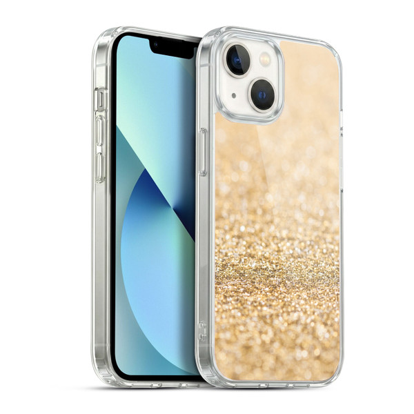 PLdesign Glitter Sparkles Champagne Gold Soft Gel Case for Apple iPhone 13