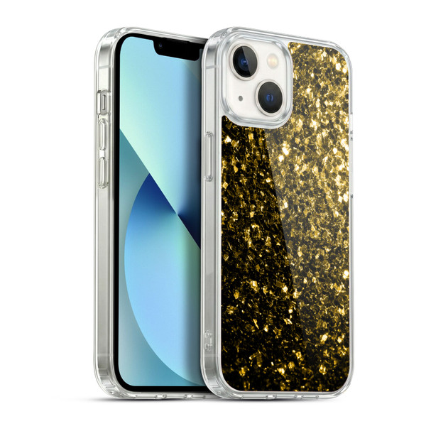 PLdesign Glitter Sparkles Yellow Gold Soft Gel Case for Apple iPhone 13