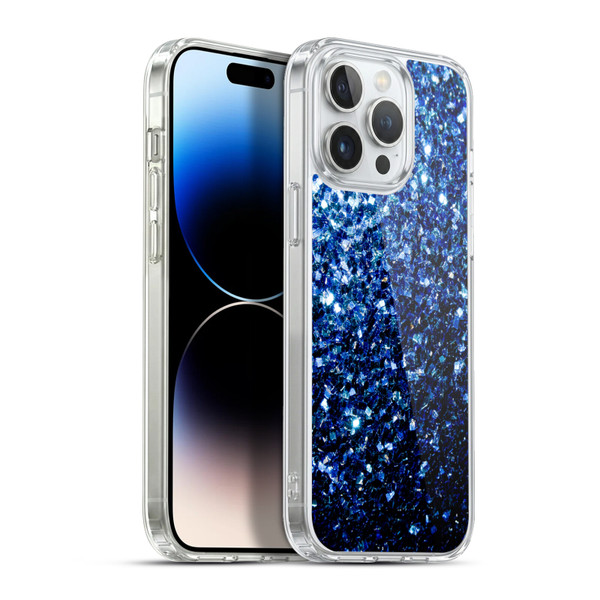 PLdesign Glitter Sparkles Dark Blue Soft Gel Case for Apple iPhone 13 Pro Max & MagSafe