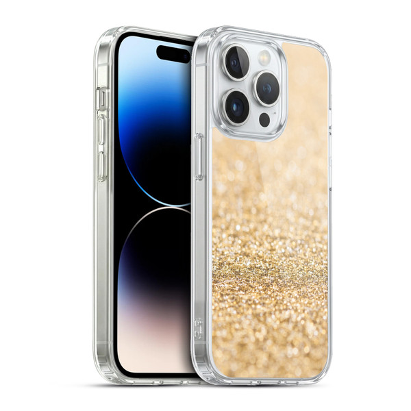 PLdesign Glitter Sparkles Champagne Gold Soft Gel Case for Apple iPhone 13 Pro & MagSafe