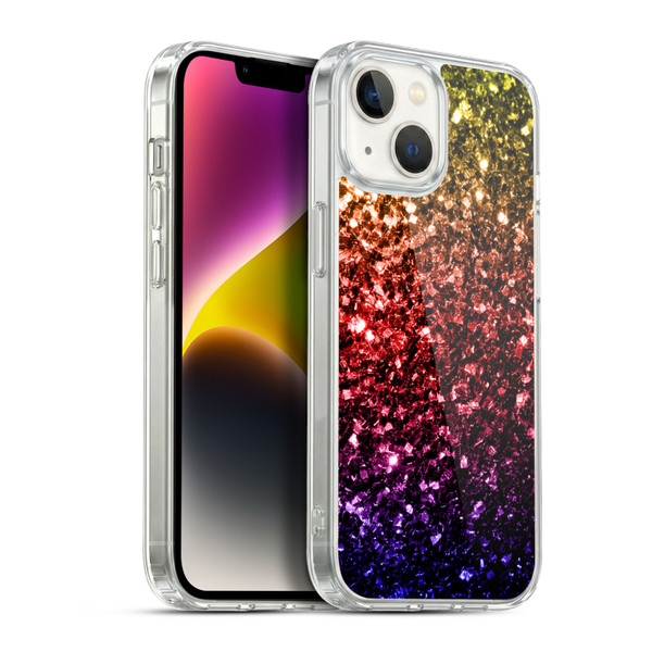 PLdesign Glitter Sparkles Rainbow Soft Gel Case for Apple iPhone 14