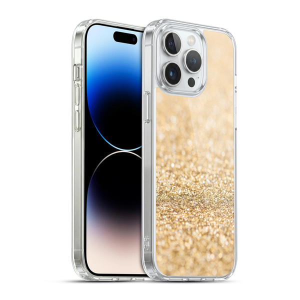 PLdesign Glitter Sparkles Champagne Gold Soft Gel Case for Apple iPhone 14 Pro Max & MagSafe