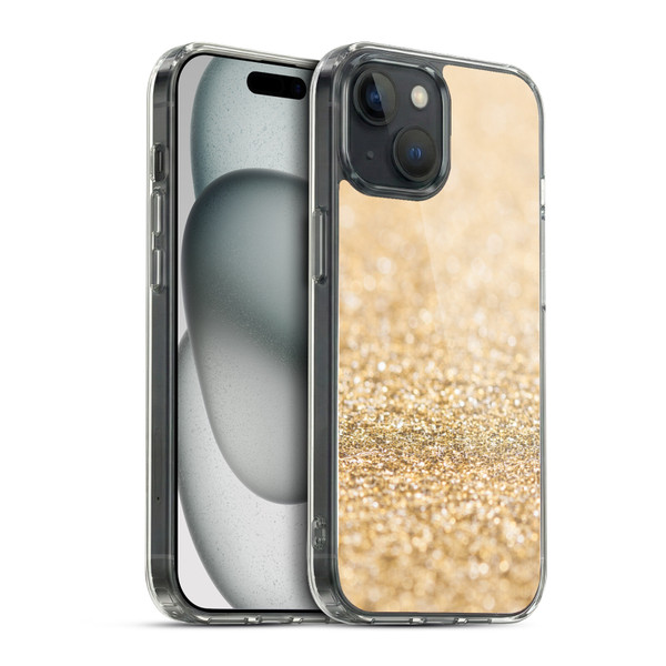 PLdesign Glitter Sparkles Champagne Gold Soft Gel Case for Apple iPhone 15 & MagSafe