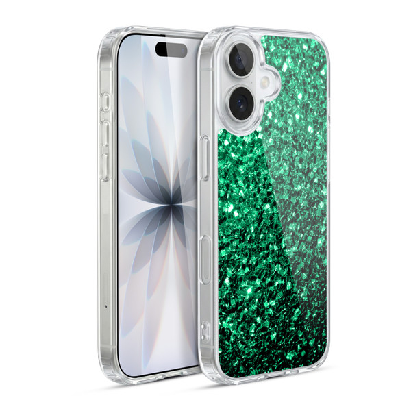 PLdesign Glitter Sparkles Emerald Green Soft Gel Case for Apple iPhone 17
