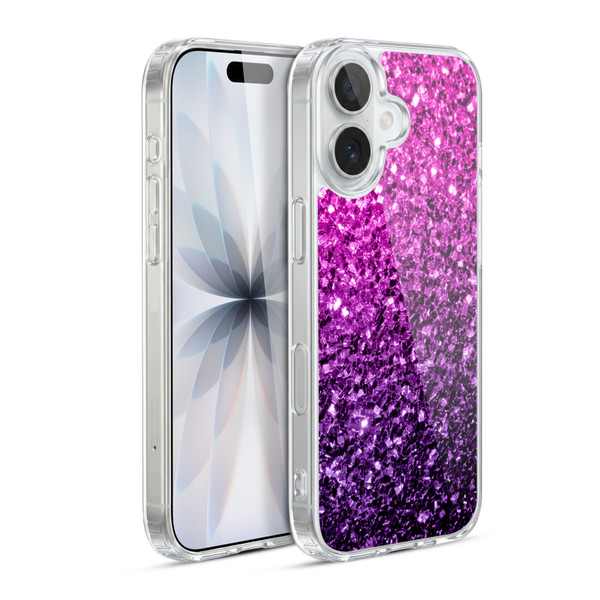 PLdesign Glitter Sparkles Purple Pink Soft Gel Case for Apple iPhone 17