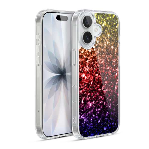 PLdesign Glitter Sparkles Rainbow Soft Gel Case for Apple iPhone 17