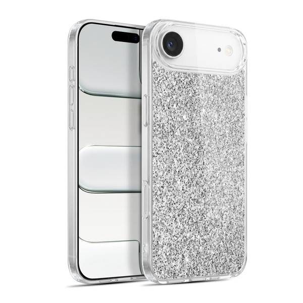 PLdesign Glitter Sparkles Silver Soft Gel Case for Apple iPhone 17 Air