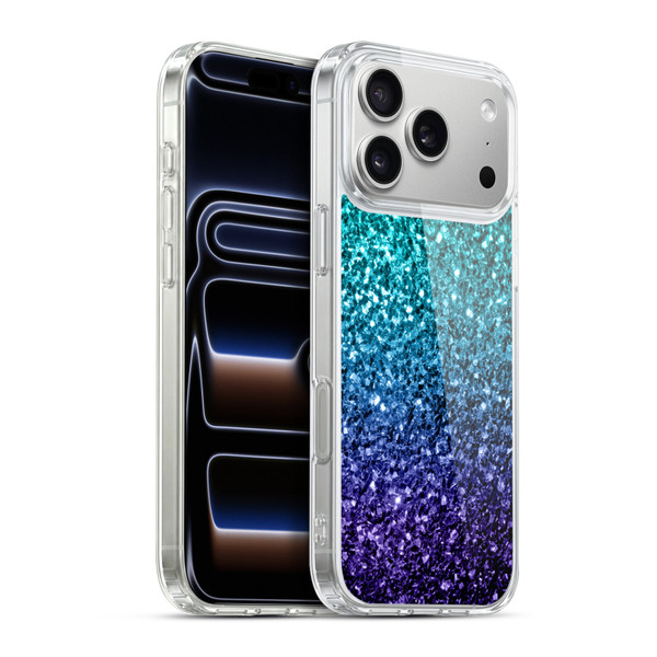PLdesign Glitter Sparkles Aqua Blue Soft Gel Case for Apple iPhone 17 Pro Max