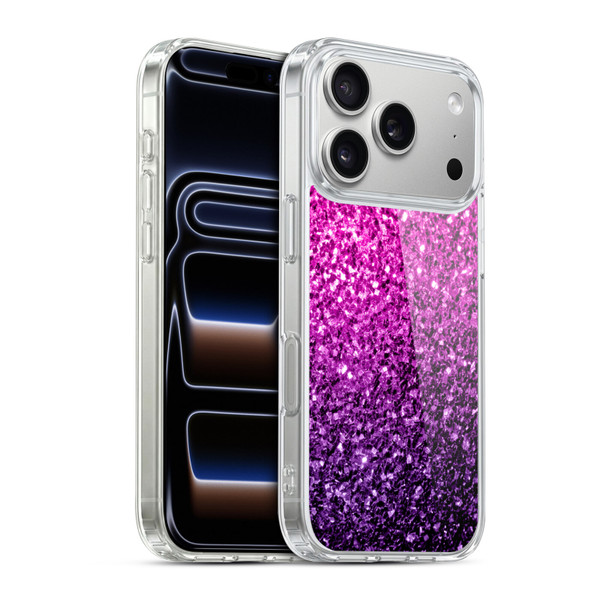 PLdesign Glitter Sparkles Purple Pink Soft Gel Case for Apple iPhone 17 Pro
