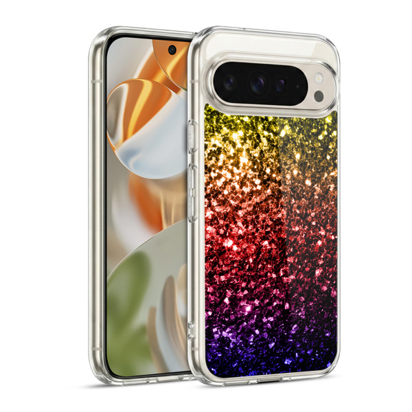 PLdesign Glitter Sparkles Rainbow Soft Gel Case for Google Pixel 9 / Pixel 9 Pro
