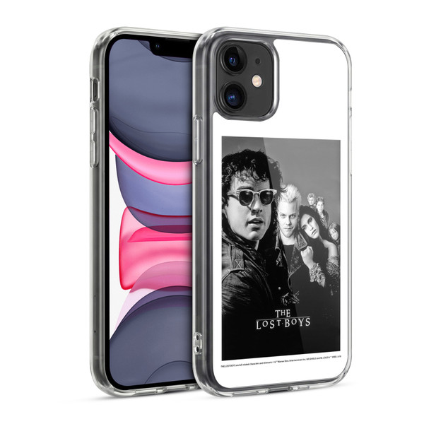 The Lost Boys Characters Poster Black And White Soft Gel Case for Apple iPhone 11