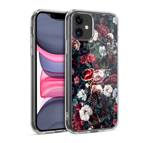 Riza Peker Skulls 9 Skeletal Bloom Soft Gel Case for Apple iPhone 11