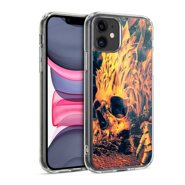 Riza Peker Skulls 9 Space Skull Soft Gel Case for Apple iPhone 11