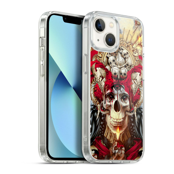 Riza Peker Skulls 9 3 Eyed Skull Soft Gel Case for Apple iPhone 13