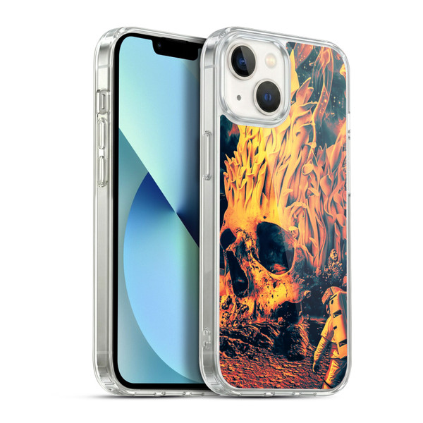 Riza Peker Skulls 9 Space Skull Soft Gel Case for Apple iPhone 13