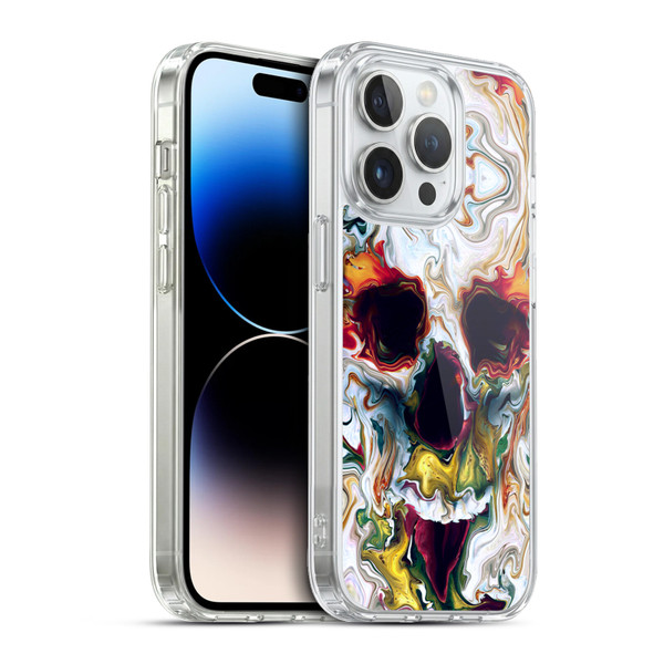Riza Peker Skulls 9 Skull Abstract Soft Gel Case for Apple iPhone 13 Pro & MagSafe