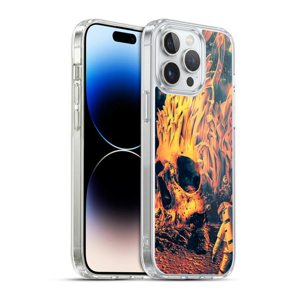 Riza Peker Skulls 9 Space Skull Soft Gel Case for Apple iPhone 14 Pro Max & MagSafe