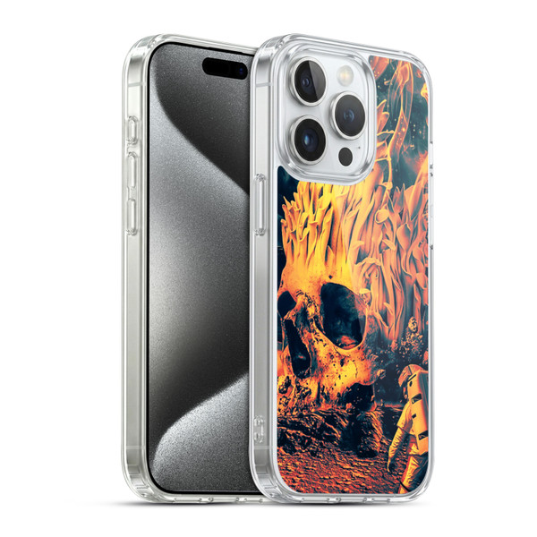 Riza Peker Skulls 9 Space Skull Soft Gel Case for Apple iPhone 15 Pro & MagSafe