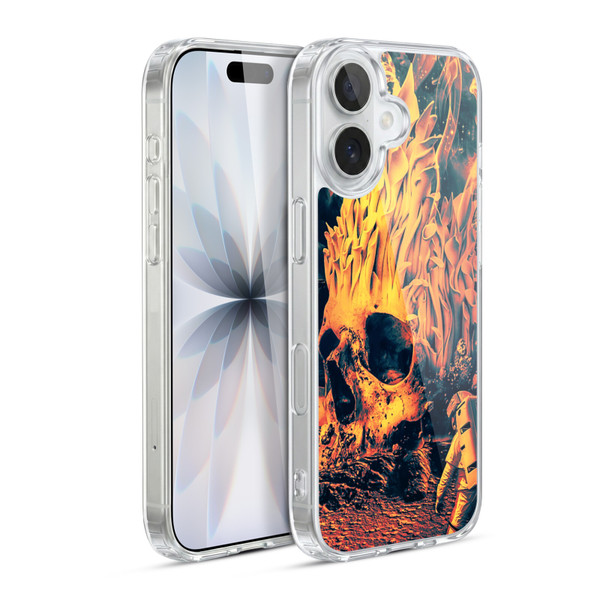 Riza Peker Skulls 9 Space Skull Soft Gel Case for Apple iPhone 17