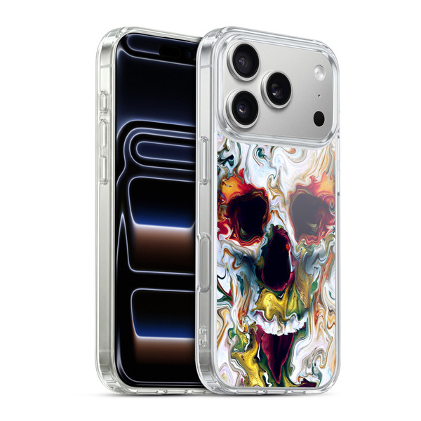 Riza Peker Skulls 9 Skull Abstract Soft Gel Case for Apple iPhone 17 Pro